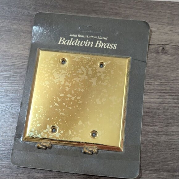 Baldwin Brass Solid Brass Wall Plate Square 4763-06 Tarnished Decorative Cover - Picture 3 of 3